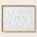 Geometric Cobweb (Gray & White Pattern) Serving Tray Gallery Image 1