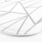 Geometric Cobweb (Gray & White Pattern) Bath Mat Gallery Image 3