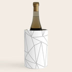 Geometric Cobweb (Gray & White Pattern) Wine Chiller Gallery Image 2