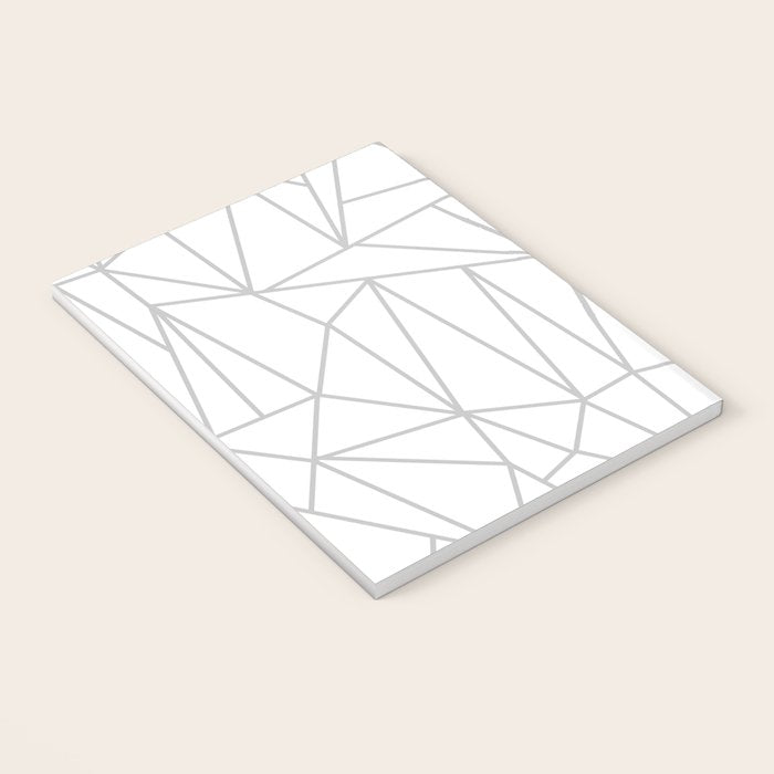 Geometric Cobweb (Gray & White Pattern) Notebook Gallery Image 3