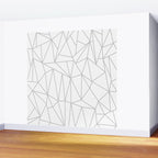 Geometric Cobweb (Gray & White Pattern) Wall Mural Gallery Image 2