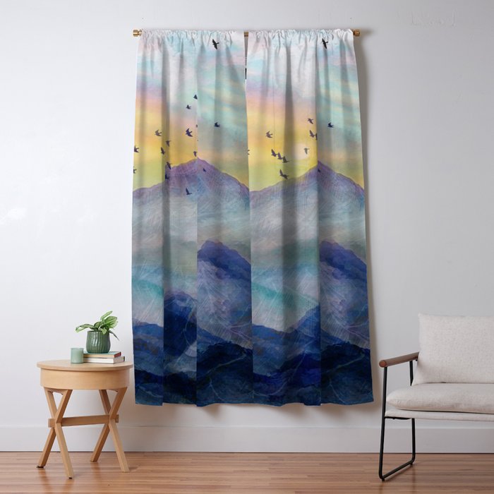 Mountain Sunrise Window Curtain Gallery Image 5