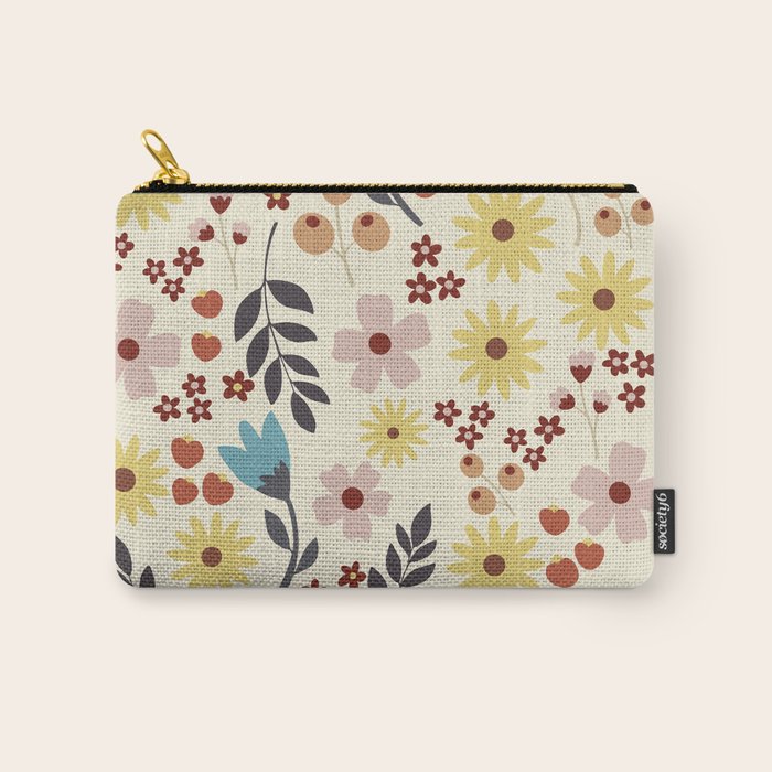 Wild flowers pattern Carry All Pouch Gallery Image 1