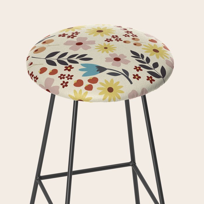 Wild flowers pattern Stool Gallery Image 2
