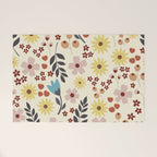 Wild flowers pattern Welcome Mat Gallery Image 1