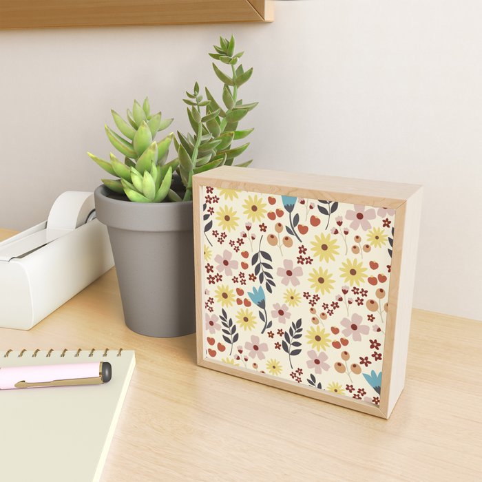 Wild flowers pattern Mini Art Print Gallery Image 2