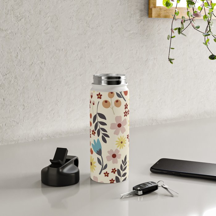 Wild flowers pattern Water Bottle Gallery Image 4