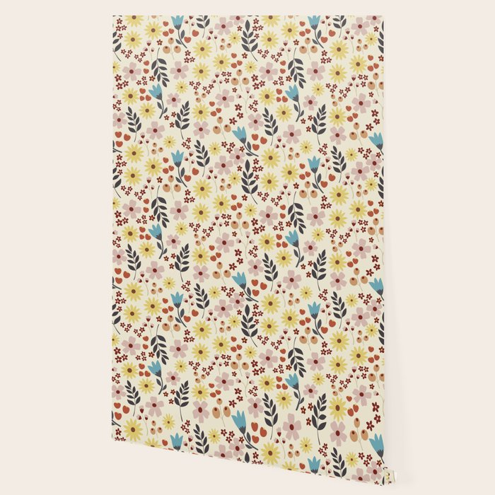 Wild flowers pattern Wallpaper Gallery Image 2