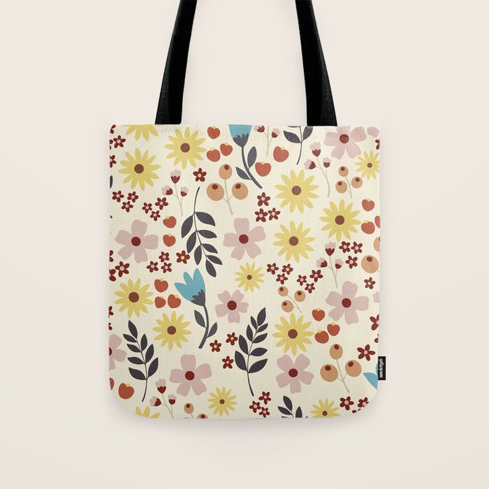 Wild flowers pattern Tote Bag Gallery Image 1