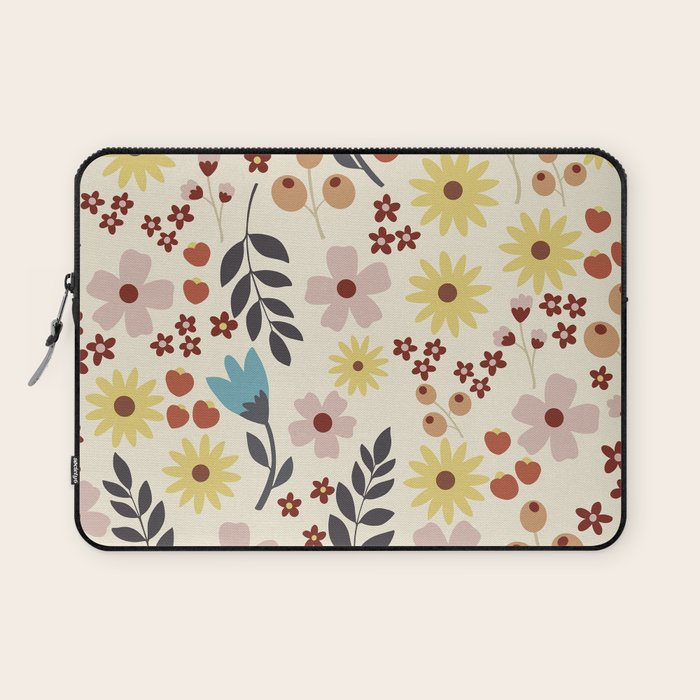 Wild flowers pattern Laptop Sleeve Gallery Image 1