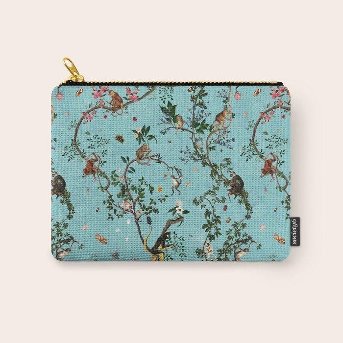 Monkey World Aqua Carry All Pouch Gallery Image 1