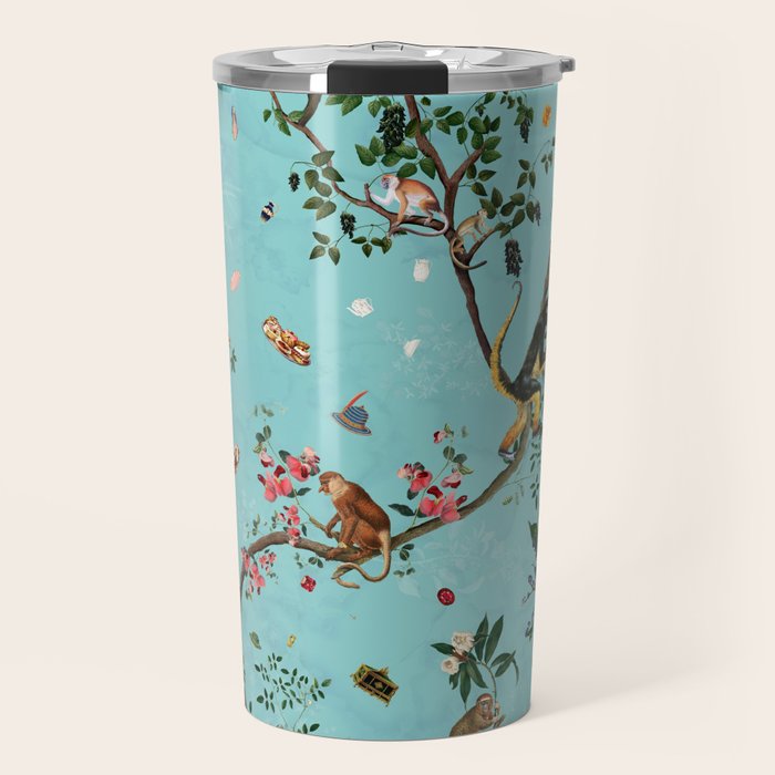 Monkey World Aqua Travel Mug Gallery Image 1