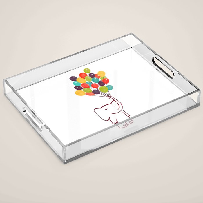 Flying Elephant Acrylic Tray Gallery Image 1