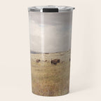Wild Montana x Bison Under Montana Storm Clouds Travel Mug Gallery Image 1