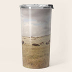 Wild Montana x Bison Under Montana Storm Clouds Travel Mug Gallery Image 2
