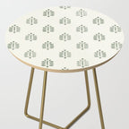 block print palm in sage on cream Side Table Gallery Image 2