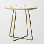 block print palm in sage on cream Side Table Gallery Image 1