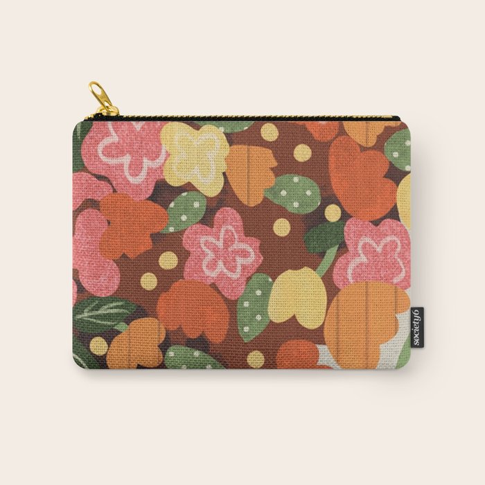 Folk Flowers Carry All Pouch Gallery Image 1
