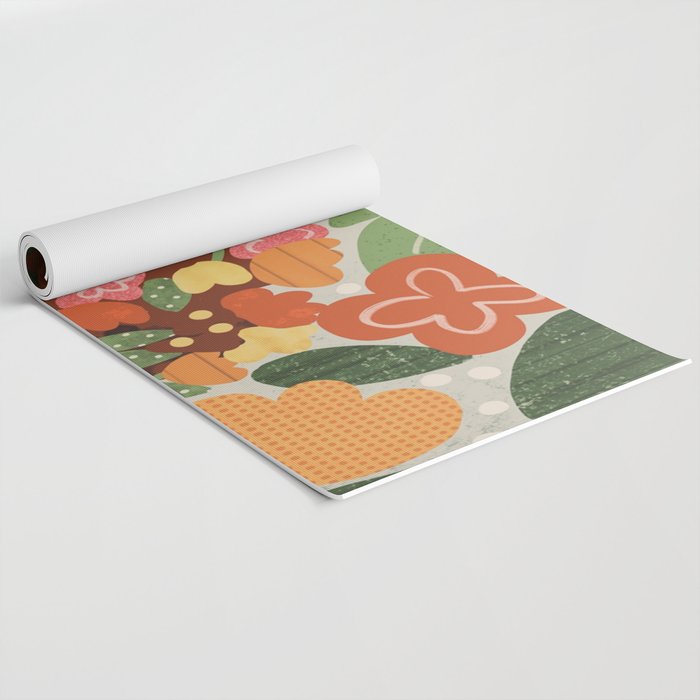 Folk Flowers Yoga Mat Gallery Image 2