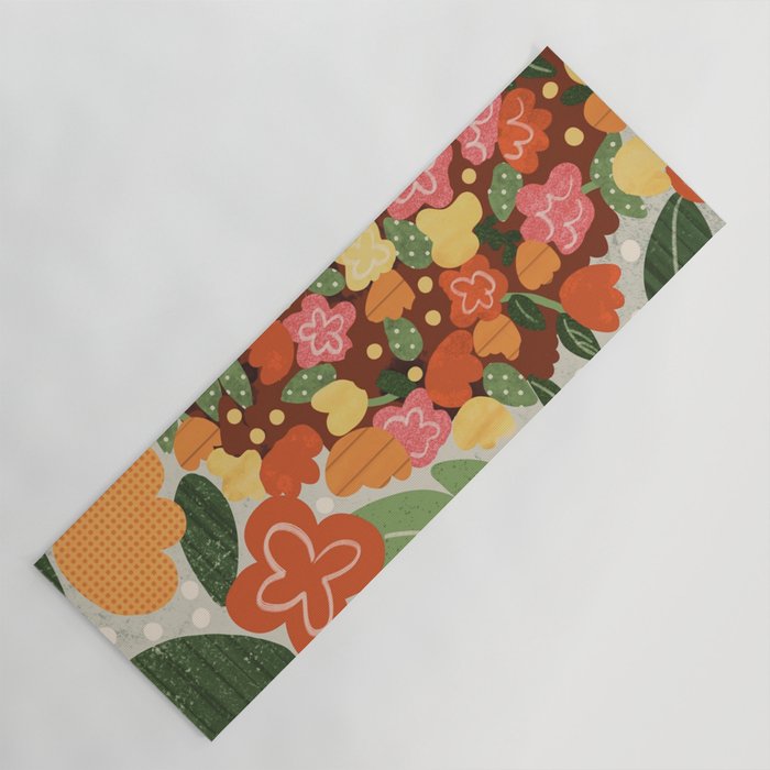 Folk Flowers Yoga Mat Gallery Image 1