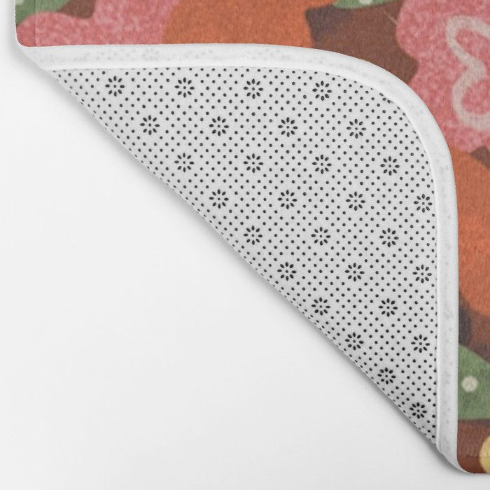 Folk Flowers Bath Mat Gallery Image 2