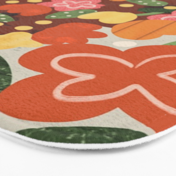 Folk Flowers Bath Mat Gallery Image 3