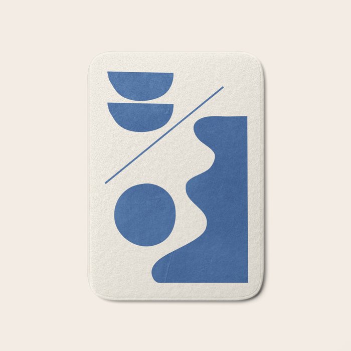 Modern Abstract Minimal Shapes 188/2 Bath Mat Gallery Image 1