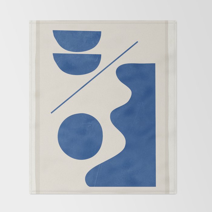 Modern Abstract Minimal Shapes 188/2 Throw Blanket Gallery Image 2