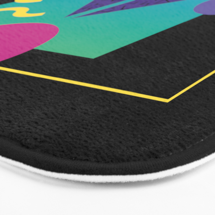 Memphis Pattern 37 / 80s - 90s Retro Bath Mat Gallery Image 3