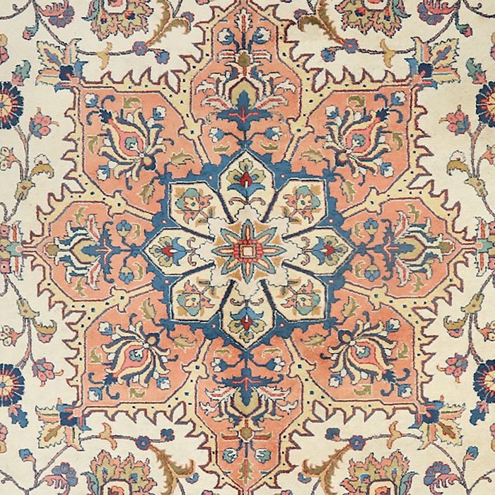Fine Persia Tabriz Old Century Authentic Colorful Blue Rust Orange Vintage Patterns Coffee Mug Gallery Image 2