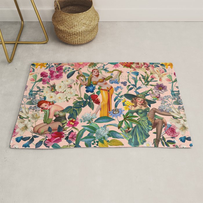 Floral and Pin-Up Girls V - II Rug Gallery Image 1