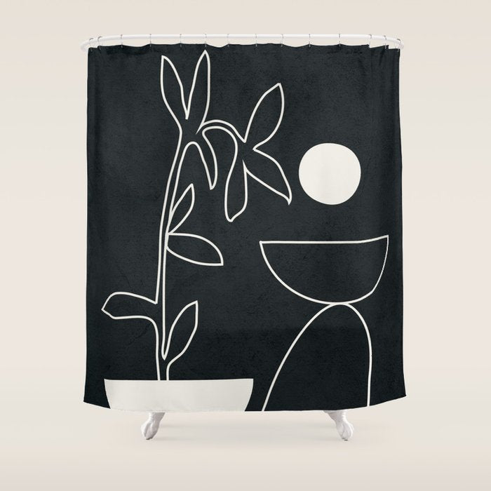 Minimal Abstract Art 10 Shower Curtain Gallery Image 1