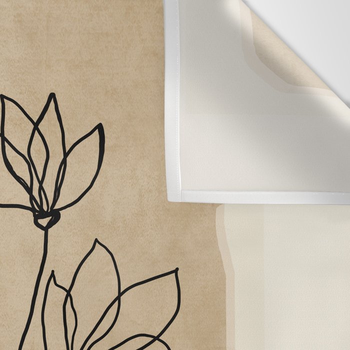 Line Wildflowers 2 Wall Tapestry Gallery Image 3