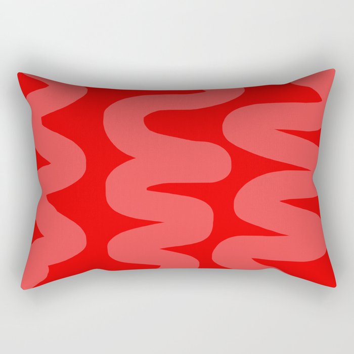 rowdy red Rectangular Pillow Gallery Image 1