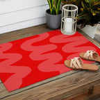 rowdy red Outdoor Rug Gallery Image 2