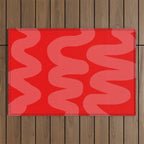 rowdy red Outdoor Rug Gallery Image 1