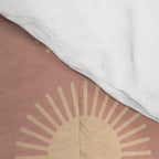 Boho Summer Sun Pattern XV Neutral Pastel Pink Comforter Gallery Image 4