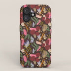 Rustic Botanical Rose Pattern iPhone Case Gallery Image 1