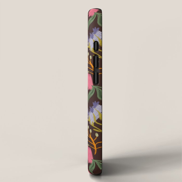 Rustic Botanical Rose Pattern iPhone Case Gallery Image 2