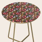 Rustic Botanical Rose Pattern Side Table Gallery Image 2