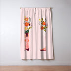 Pink Cowboy Boot and Wild Flower Bouquet Window Curtain Gallery Image 3