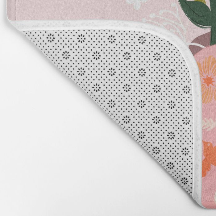 Pink Cowboy Boot and Wild Flower Bouquet Bath Mat Gallery Image 2