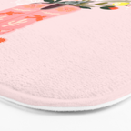Pink Cowboy Boot and Wild Flower Bouquet Bath Mat Gallery Image 3