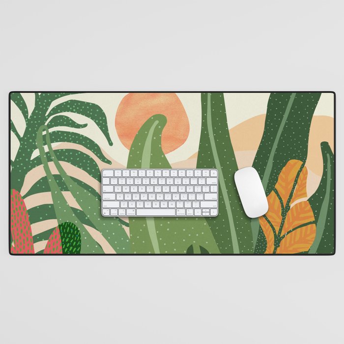 Desert Garden Sunset Landscape Desk Mat Gallery Image 1