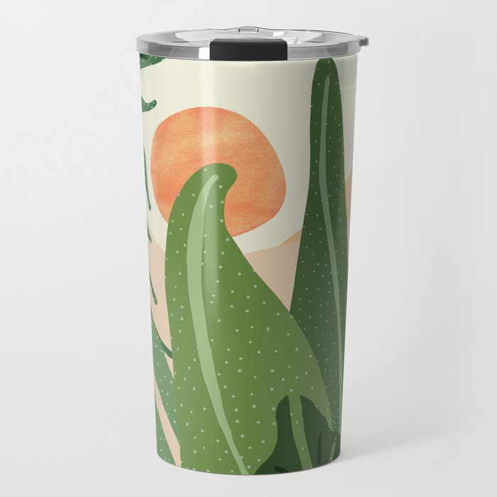 Desert Garden Sunset Landscape Travel Mug Gallery Image 1