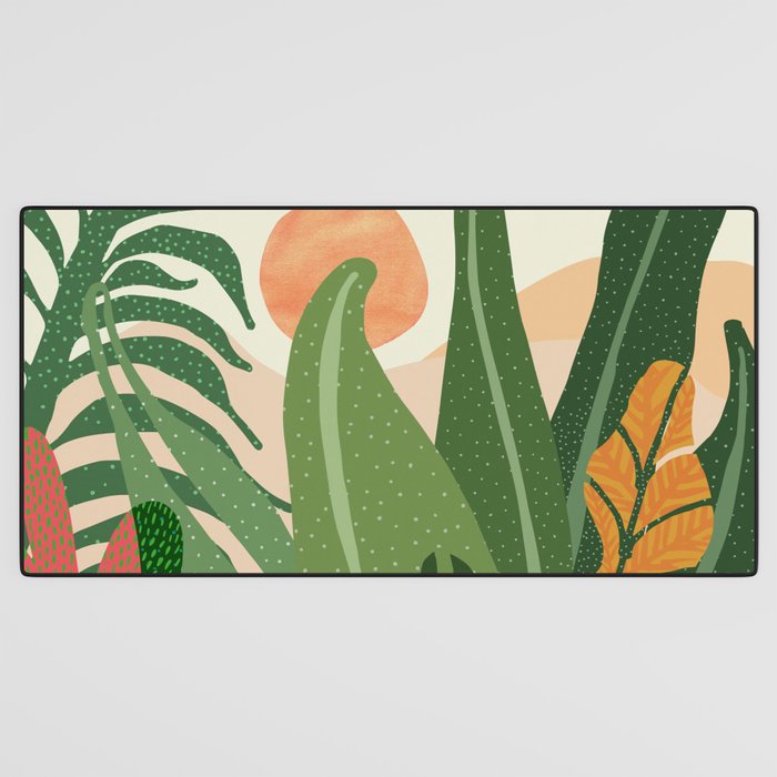 Desert Garden Sunset Landscape Desk Mat Gallery Image 3