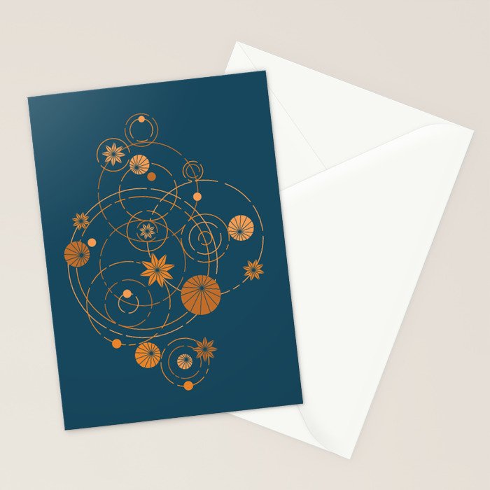 Lotus pool geometry Stationery Card Gallery Image 2