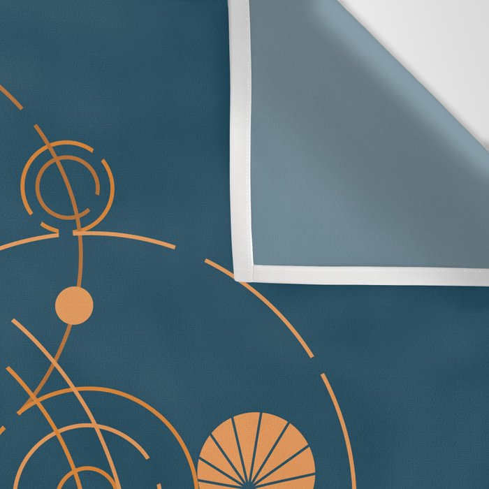 Lotus pool geometry Wall Tapestry Gallery Image 3