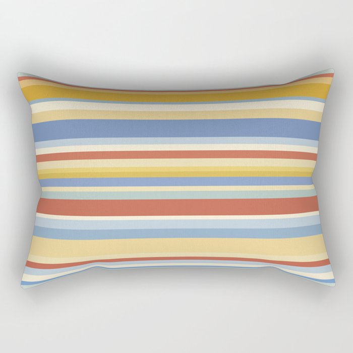 Classic Stripes VIII - 70s Summer Rectangular Pillow Gallery Image 1