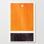 Minimalist Mid Century Modern Color Block Pop Art Rothko Inspired Golden Yellow Black Squares Cutting Board Gallery Image 1